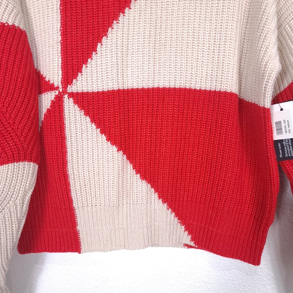 PARADIS PERDUS Jules Intarsia Ivory Red Sweater - Picture 10 of 14